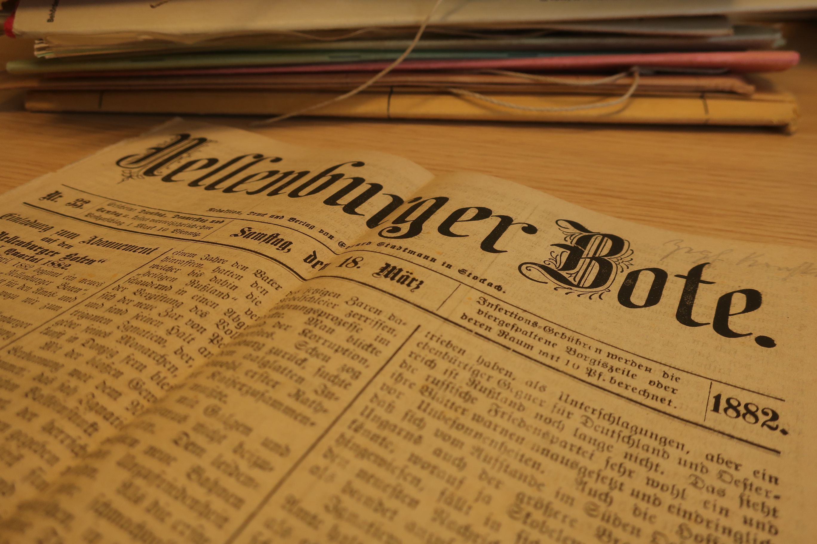  Unser Zeitungsbestand des Nellenburger Boten wird derzeit digitalisiert. 