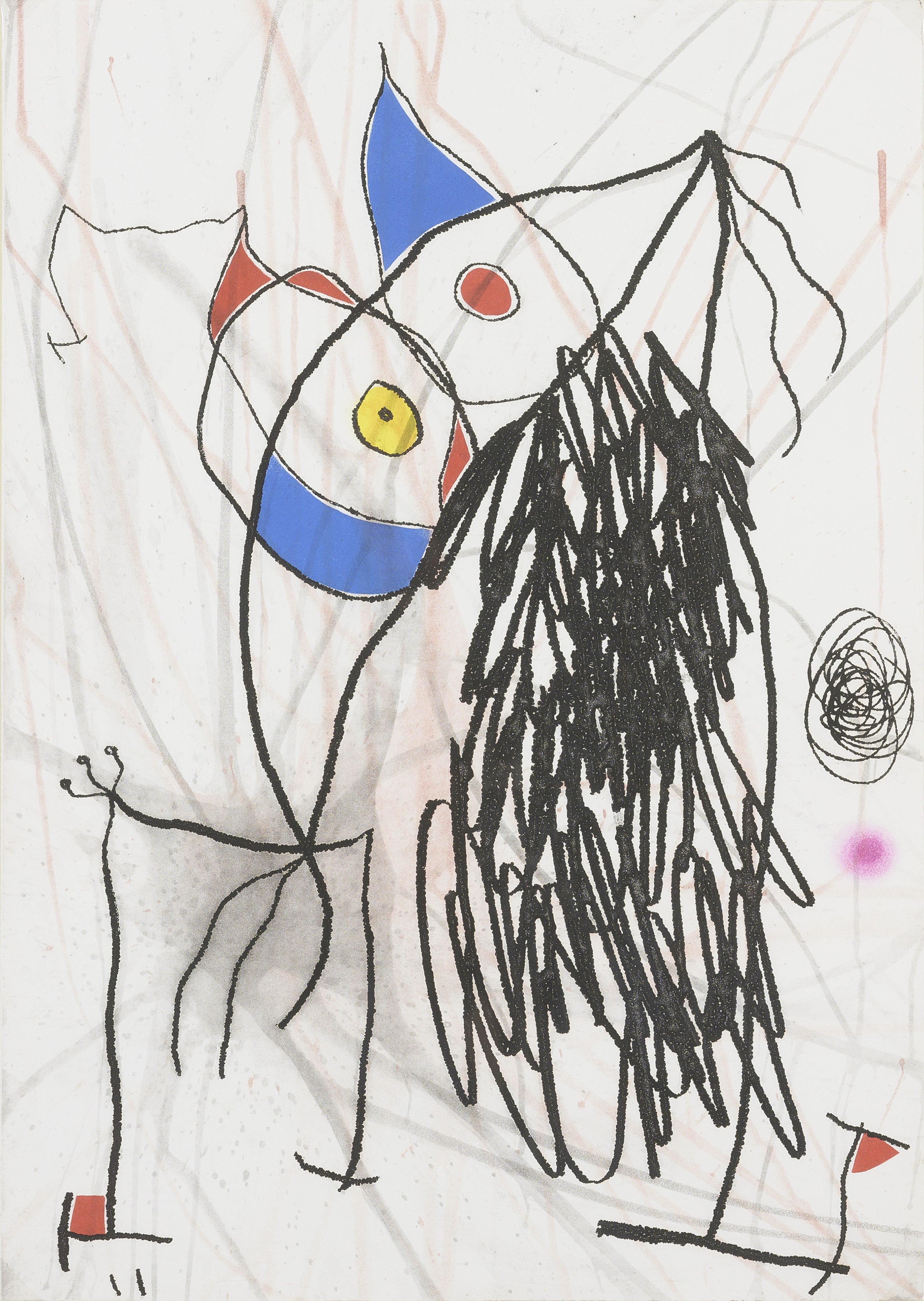  Geist, Gespenst oder Monster? In den Bildern von Miró lassen sich auch skurrile Figuren entdecken, Joan Miró, Blatt aus "Passage de L'Égyptienne", copyright VG Bild-Kunst, Bonn 2022 