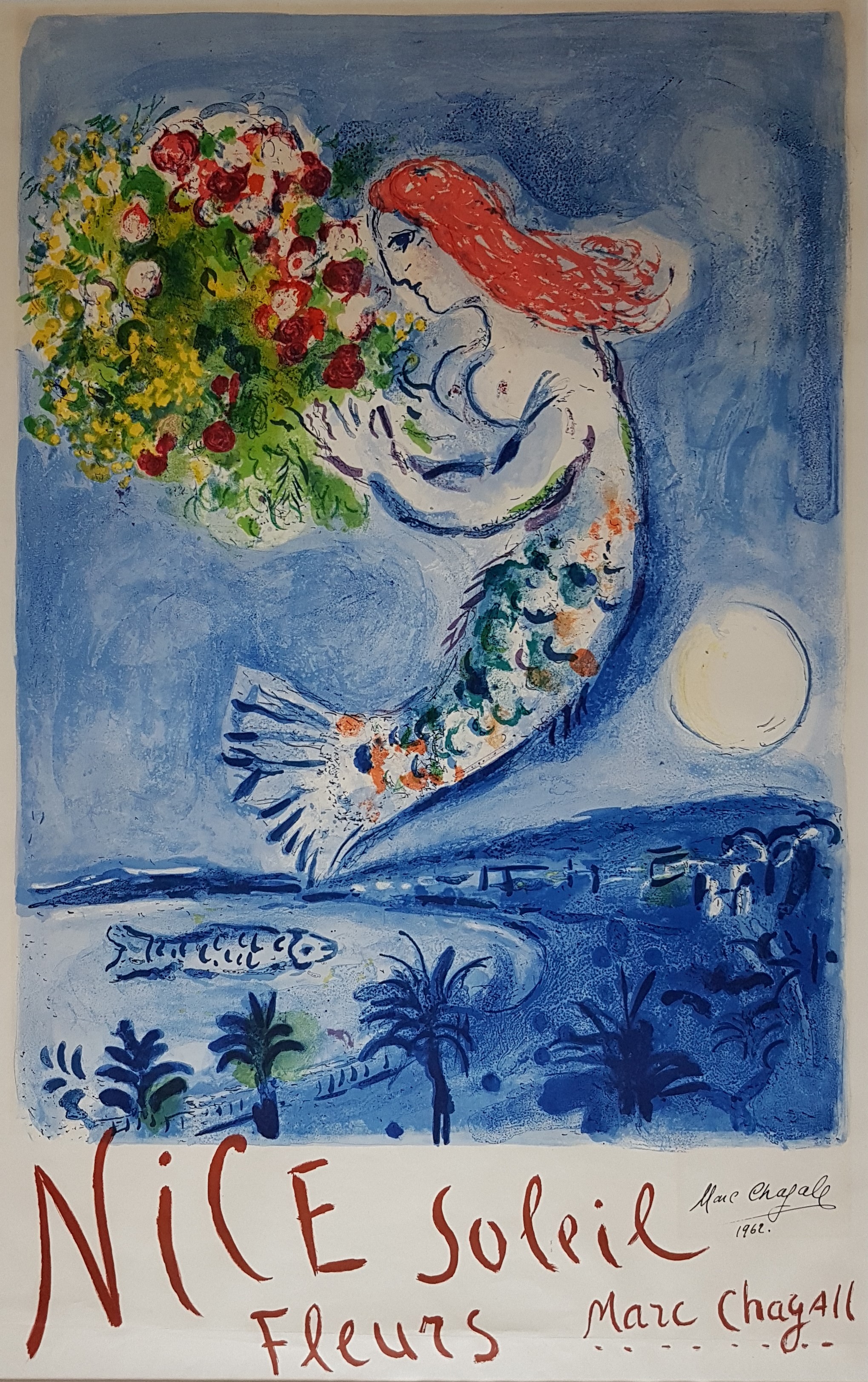  Marc Chagall, Nice-Soleil-Fleurs, Die Bucht der Engel, 1962 (Mourlot 350), © VG-Bild-Kunst, Bonn 2019 