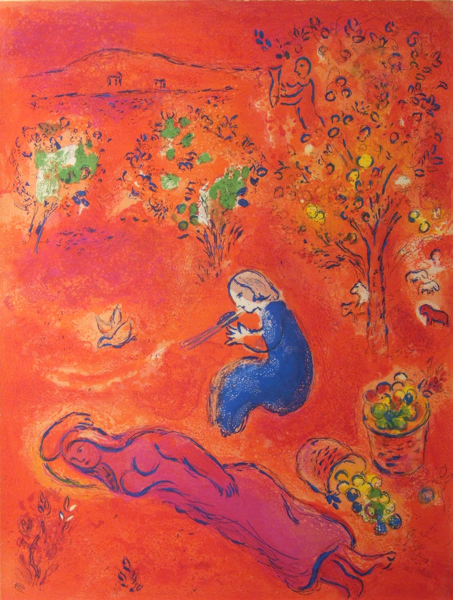  Chagall, Marc, Sommerliche Mittagspause, 1961, Mourlot 318, © VG Bild-Kunst, Bonn 2019 