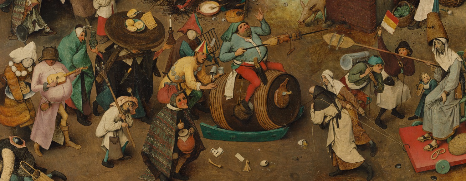  Ausschnitt aus Pieter Bruegels Bild „Der Kampf der Fastnacht gegen das Fasten“ 