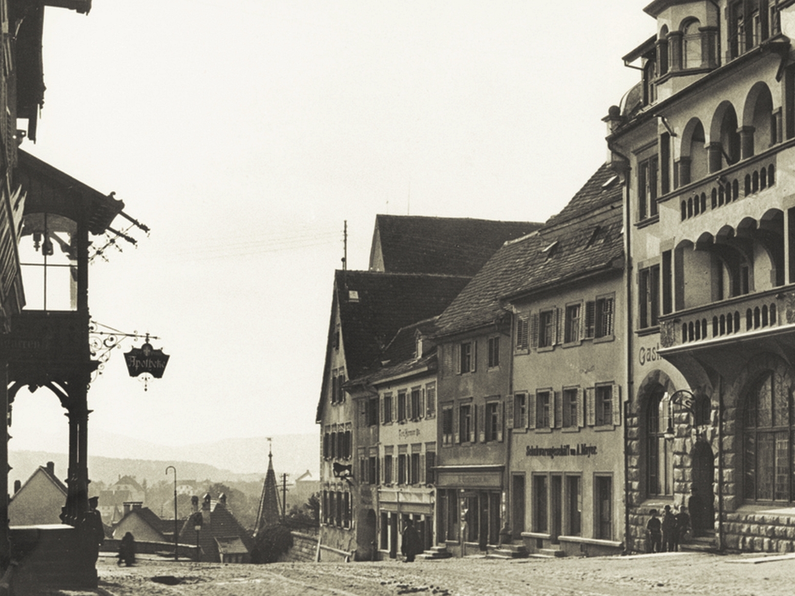  Historische Aufnahme des Gasthauses Adler in der Hauptstraße 