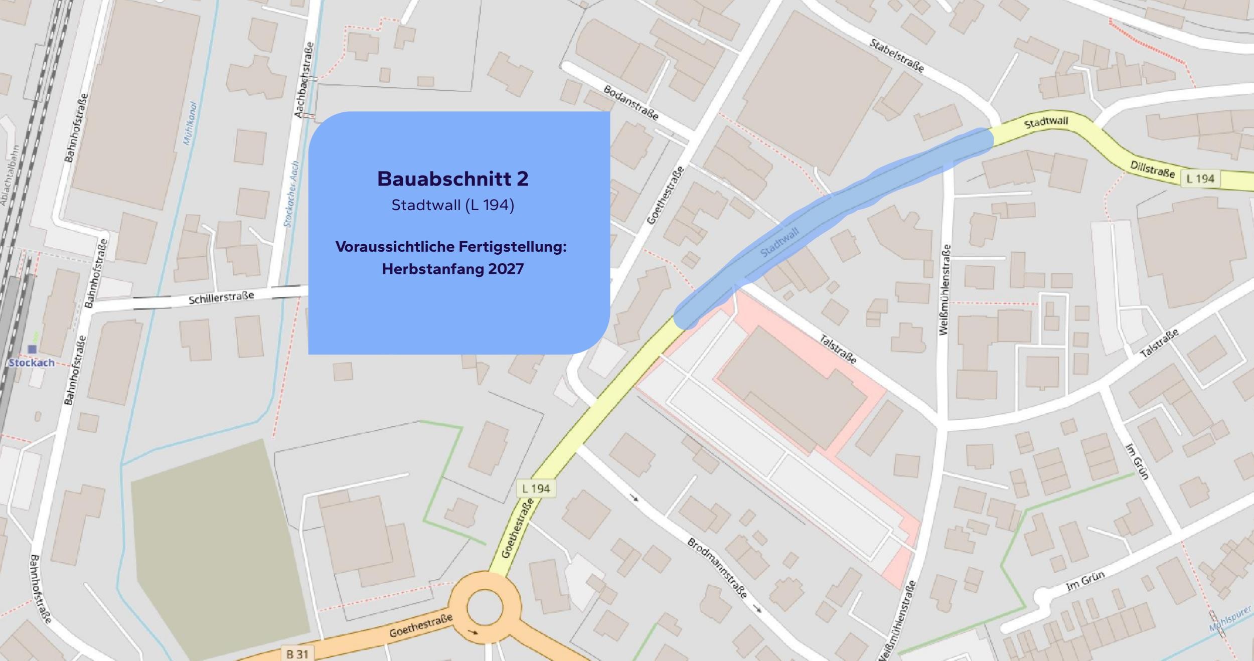 Stadtplanausschnitt "Bauabschnitt 2"