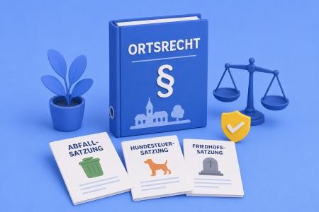 Ein Gesetzestext zeigt den Begriff "Ortsrecht"