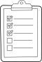 eine gemalte Checkliste