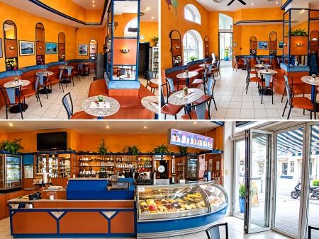 Innenbereich des Eiscafés
