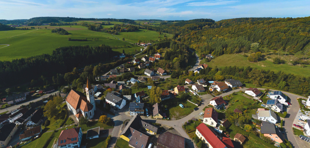 Luftaufnahme von Hoppetenzell 