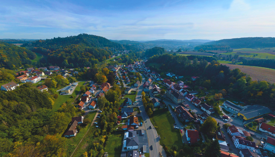 Luftbildaufnahme des Ortsteils