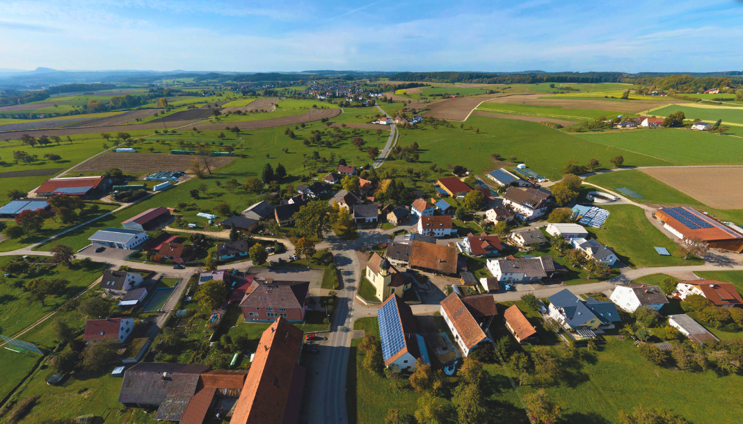 Luftaufnahme von Mahlspüren im Hegau 