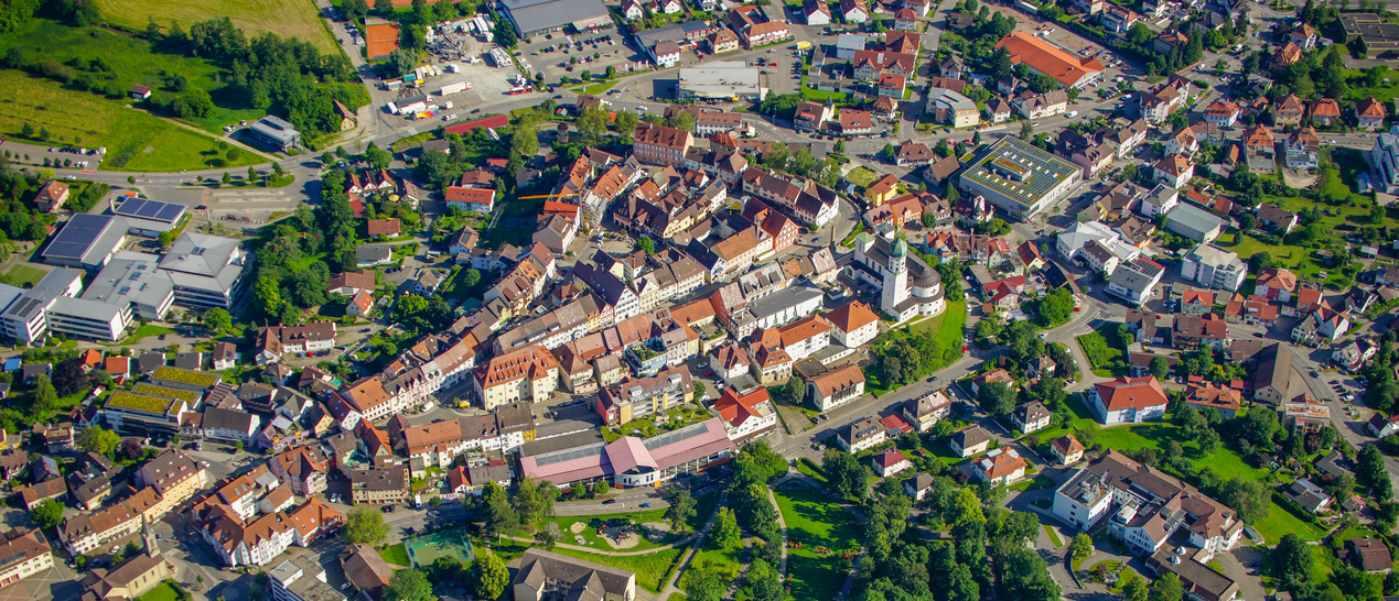 Luftbildaufnahme der Stockacher Oberstadt 